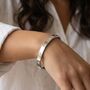 Clover Bangle Silver Non Tarnish Waterproof, thumbnail 1 of 7