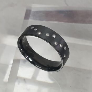 Diamond Scatter Set Zirconium Ring, 4 of 12