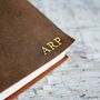 Personalised Brown Buffalo Leather Elastic Tie Journal, thumbnail 3 of 8