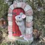Mouse Opening Red Door Fairy Garden Decoration With Bag, thumbnail 1 of 4
