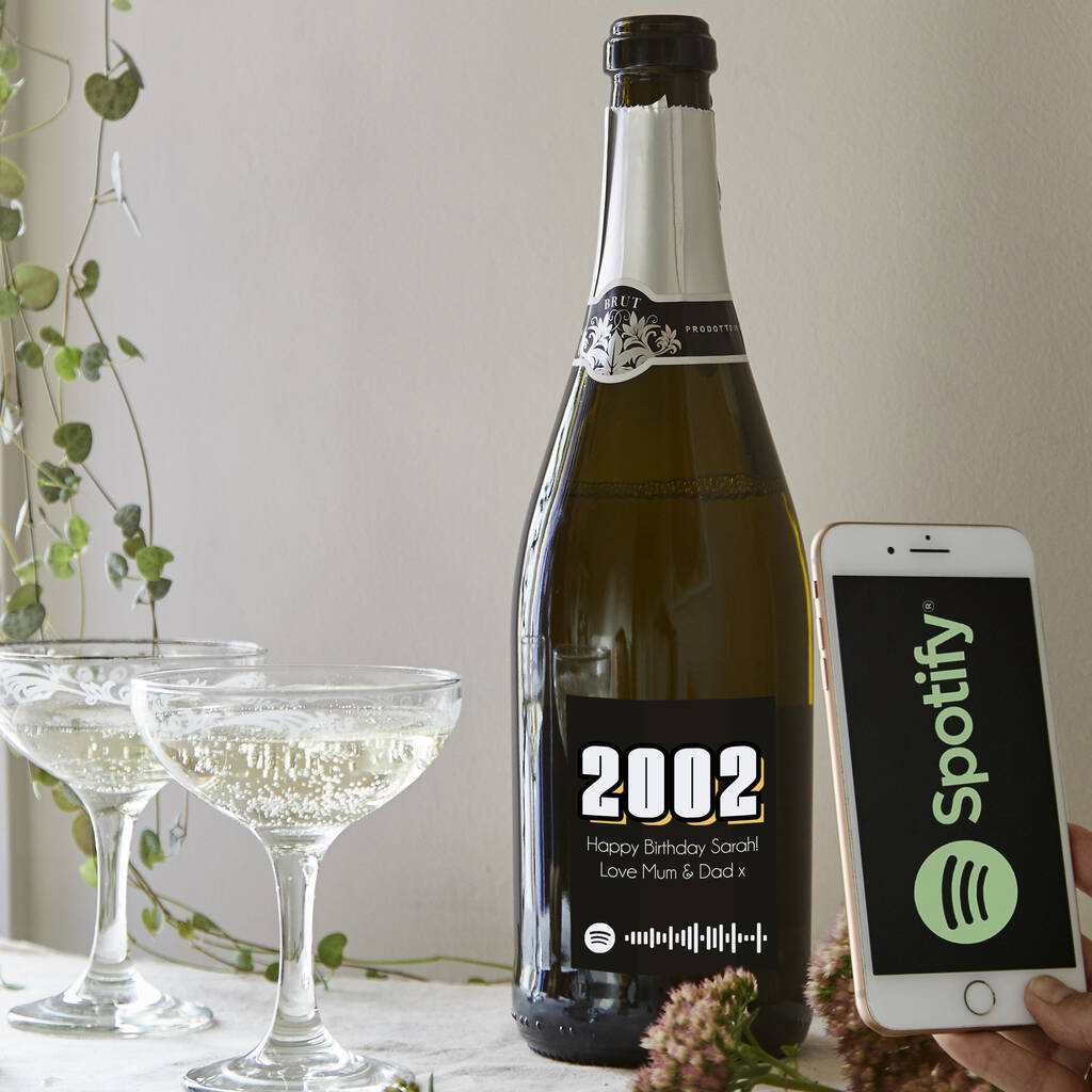 Special Year Personalised Prosecco Spotify Playlist, 1 of 2