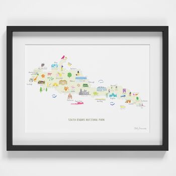 Map Of South Downs National Park Art Print, 2 of 3