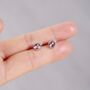 February Birthstone Amethyst Stud Earrings, thumbnail 1 of 7