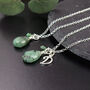 Emerald Gemstone Necklace Can Be Personalised, thumbnail 1 of 5