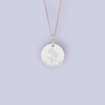 Personalised Aster Necklace In Sterling Silver, 4 of 12