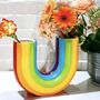 Bright U Shape Rainbow Vase, thumbnail 6 of 11