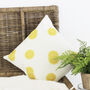 Luxurious Linen Cushion With Lemon Slices, thumbnail 1 of 3