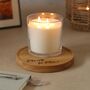 Personalised Solid Oak Candle Display Tray With Optional Lid Holder Slot, thumbnail 2 of 11