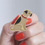 Border Terrier Christmas Dog Pin, thumbnail 2 of 3