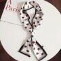 Pink Brown Jungle Horse Racing Heart Neck Long Tie Scarf, thumbnail 1 of 3