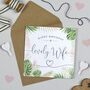 Palm Leaf 'Lovely Wife' Birthday Card, thumbnail 1 of 1