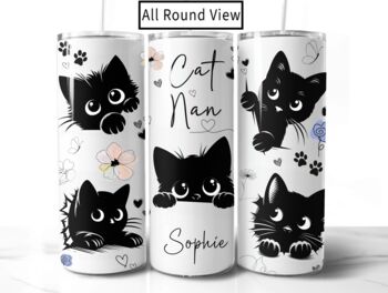 Personalised Cat Lover Gift Insulated Travel Cup – Mum, Dad, Gran, 3 of 6