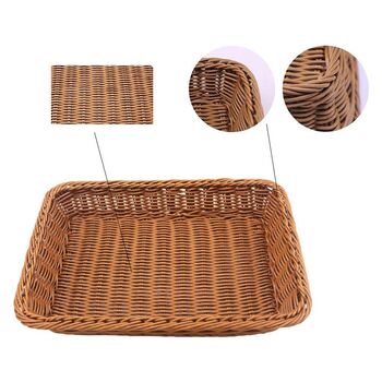 Four Multifunctional Woven Serving Basket, 4 of 6