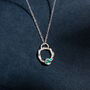 Turquoise Eternity Silver Necklace December Birthstone, thumbnail 4 of 8