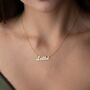 Personalised Birthstone 'Dot' Name Necklace, thumbnail 7 of 12