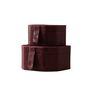 Handmade Burgundy Faux Leather Storage Boxes – Set Of Two, thumbnail 2 of 4