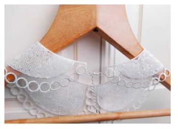 The White 'Spangle Spangle' Sequin Peter Pan Collar, 3 of 4