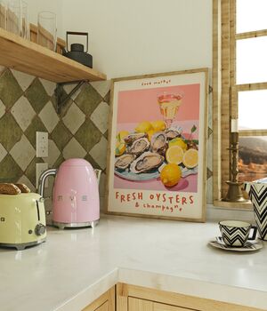 Oysters And Champagne Kitchen Print, 2 of 2