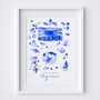 Scenes Of The Azores, Portugal Blue Tile Inspired Travel Print, thumbnail 12 of 12