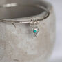 Sterling Silver Diamond And Turquoise Charm Bangle, thumbnail 1 of 4