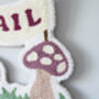 Personalised Toadstool Nursery Wall Hanging, thumbnail 3 of 6