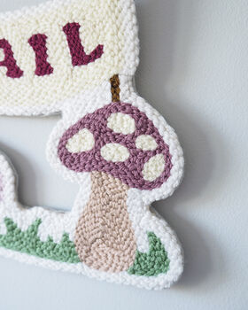 Personalised Toadstool Nursery Wall Hanging, 3 of 6