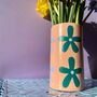 Flower Hand Painted Cylinder Vase, thumbnail 5 of 7