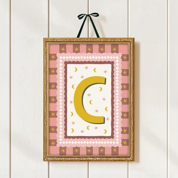 Personalised Initial Print In Neutral Colours, 6 of 10