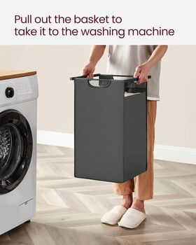 Laundry Hamper With Pull Out Bag And Shelves, 7 of 8