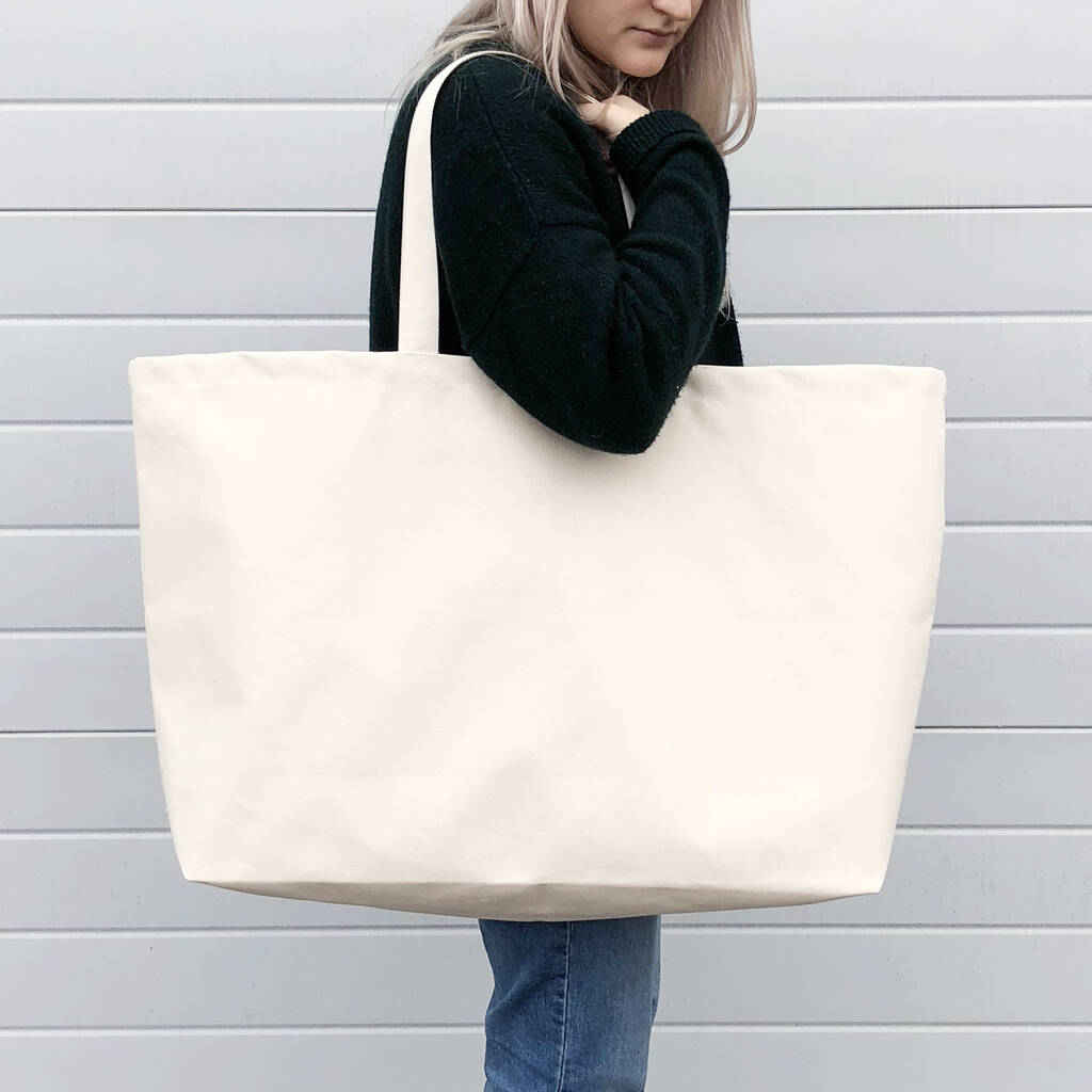 Oversized Canvas Tote Bag By Alphabet Bags Notonthehighstreet