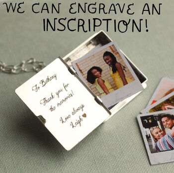 Engraved Symbol Silver Plated Family Album Locket, 4 of 12