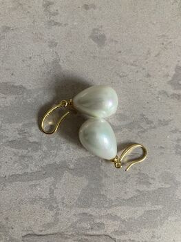 Pearl Droplet Drop Earrings, 4 of 8