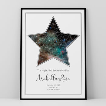 Personalised Star Map Print Celestial Star Design, 5 of 12