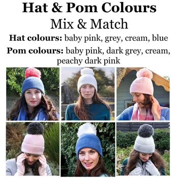 Cashmere Hat With Pom Pom, 2 of 8