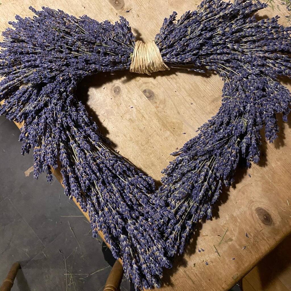 Dried Lavender Heart Wreath