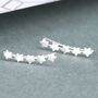 Sterling Silver Tiny Star Ear Climbers, thumbnail 3 of 6
