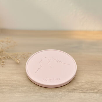 Aquarius Star Sign Christmas Gift Zodiac Coaster, 8 of 11