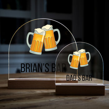 Personalised Beer Bar Light Sign, 2 of 6