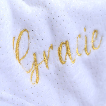 Personalised Unicorn White Baby Comforter, 6 of 8