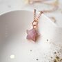 Pink Opal Star Necklace, thumbnail 1 of 11