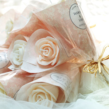 Personalised Wedding Rose Candle Favours, 8 of 10