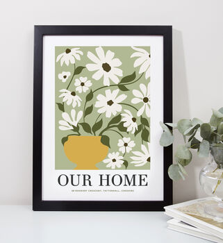 Custom Made Abstract Floral Personalised Home Art Print, 8 of 11