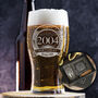 Personalised Happy Birthday Year Pint Glass And Gift Set, thumbnail 1 of 5