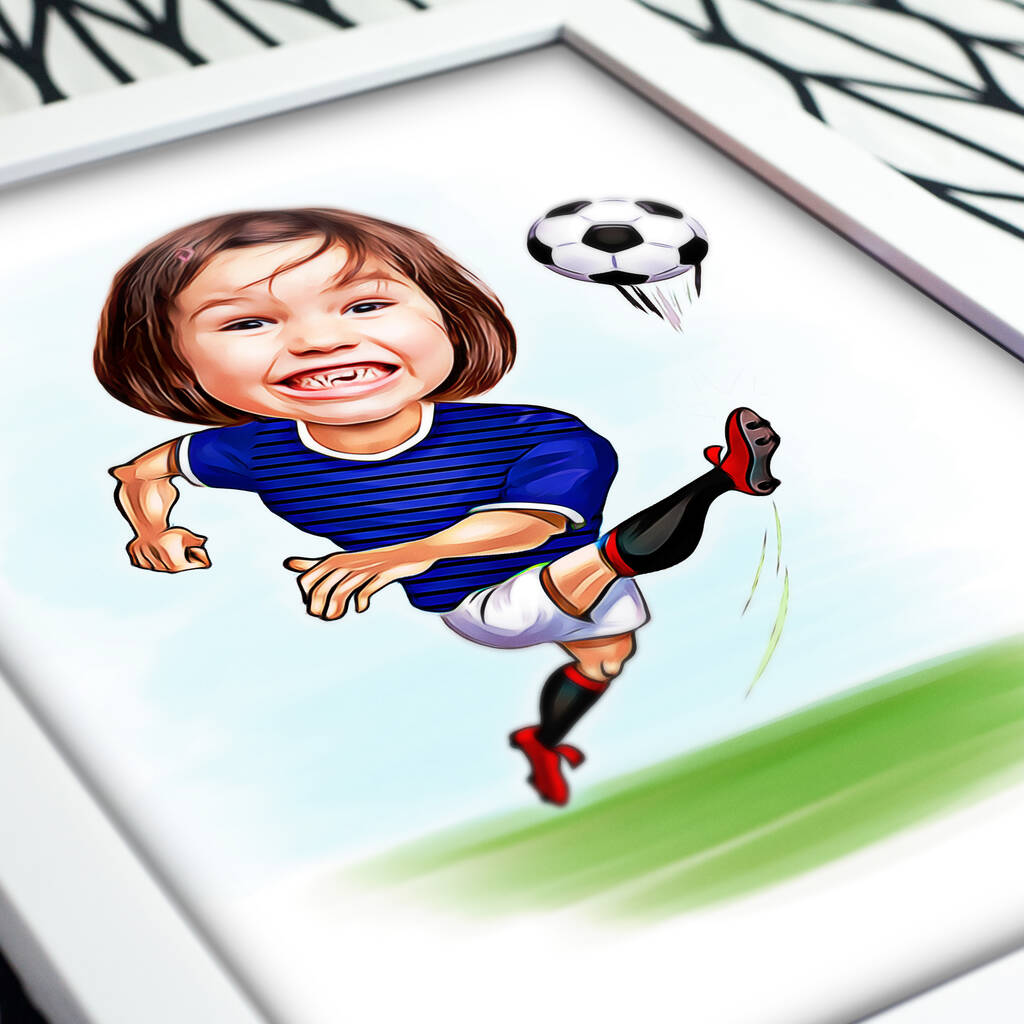 Football Personalised Caricature By Pixelstopaper | notonthehighstreet.com