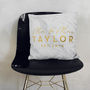 Personalised Metallic Mr And Mrs Marble Cushion, thumbnail 1 of 2