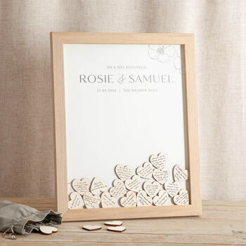 Blossom Foiled Drop Top Frame Wedding Guest Book, 4 of 6