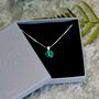 Emerald Green Fused Glass Pendant Necklace, thumbnail 9 of 12