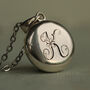 Sterling Silver Monogram Personalised Locket Necklace, thumbnail 1 of 11