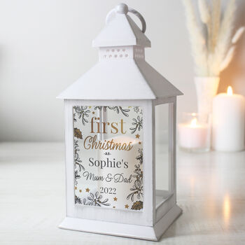 Personalised First Christmas Married Lantern, 5 of 6
