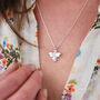 Personalised Sterling Silver And Crystal Bee Necklace, thumbnail 1 of 7
